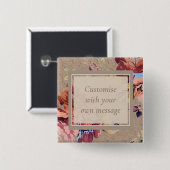  aangepaste tekst voor bijtende flessen vierkante button 5,1 cm (Voorkant /achterkant)