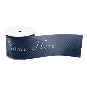 Aangepaste tekst voor blauw Jeans Fabric Ribbon Satijnen Lint
