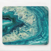 Aangepaste tekst voor blauwgroen geode agate krist muismat (Voorkant)