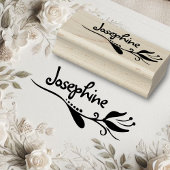 Aangepaste tekst voor bloem aansteken Aangepaste n Rubberstempel