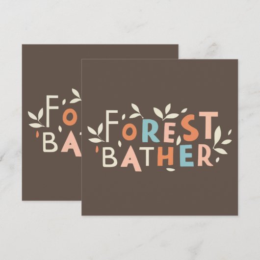 aangepaste tekst voor bosbad (Voorkant / Achterkant)