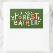 aangepaste tekst voor bosbad rechthoekige sticker (Tas)