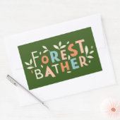 aangepaste tekst voor bosbad rechthoekige sticker (Envelop)