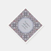 Aangepaste tekst voor Bourgogne en grijs elegant Servet (Hoek)