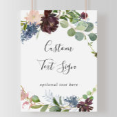 Aangepaste tekst voor Bourgogne Floral en Greenery Poster