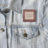 Aangepaste tekst voor Bourgogne Wine Grapevine Vierkante Button 5,1 Cm (In situ)