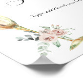 Aangepaste tekst voor Brunch en Bubble Floral Poster (Hoek)