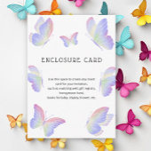 Aangepaste tekst voor Butterfly Kisses Informatiekaartje