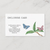 Aangepaste tekst voor Butterfly Kisses Informatiekaartje (Voorkant)