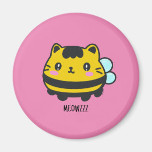 Aangepaste tekst voor Cat Cat Cute Bumblebee Magneet