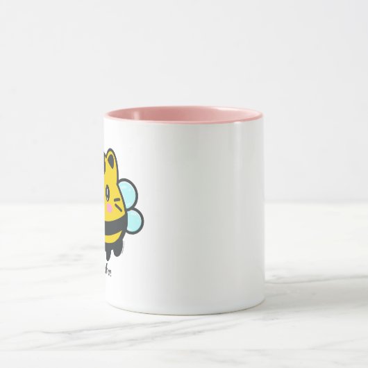 Aangepaste tekst voor Cat Cat Cute Bumblebee Mok (Midden)