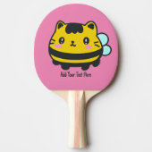 Aangepaste tekst voor Cat Cat Cute Bumblebee Tafeltennisbatje (Voorkant)