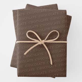 Aangepaste tekst voor chocolade inpakpapier vel