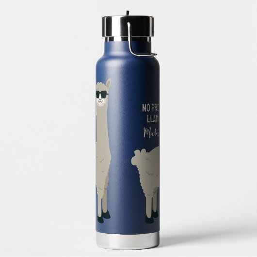 Aangepaste tekst voor Cool Llama Waterfles (Links)