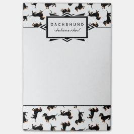 Aangepaste tekst voor Cute Black en Tan Dachshund Post-it® Notes