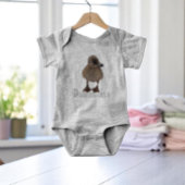 Aangepaste tekst voor Cute Grey Ducking Photograph Romper