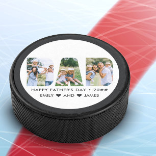Aangepaste tekst voor DD Letter Cutout Photo Colla Hockey Puck