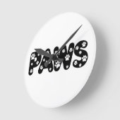 Aangepaste tekst voor dog ronde klok (Hoek)