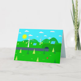 Aangepaste tekst voor duurzame energie op aarde kaart