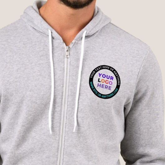 Aangepaste tekst voor en achter | Eenvoudige zakel Hoodie