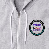 Aangepaste tekst voor en achter | Eenvoudige zakel Hoodie