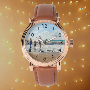 Aangepaste tekst voor familiefoto horloge