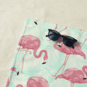 Aangepaste tekst voor Flamingo patroon bevestigen Strandlaken (In situ)