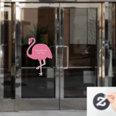 Aangepaste tekst voor Flamingo Raamsticker (Kantoordeur)
