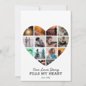 Aangepaste tekst voor foto-inklage Valentijnse har Feestdagenkaart (Voorkant)