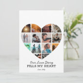 Aangepaste tekst voor foto-inklage Valentijnse har Feestdagenkaart (Staand voorkant)