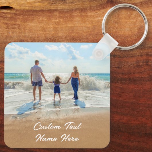 Aangepaste tekst voor Foto Sleutelhanger aanpassen (Achterkant)