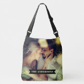 Aangepaste tekst voor fotobanner crossbody tas (Voorkant)