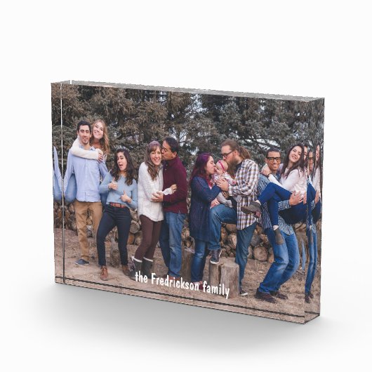 Aangepaste tekst voor fotoblok Aangepaste naam (Rechts)