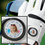 Aangepaste tekst voor foto's golf handschoen<br><div class="desc">Creëer Een unieke, gepersonaliseerde golfhandschoen met uw foto en aangepaste tekst in uw kleurkeuze (in het blauw weergegeven) voor de golfliefhebber die u kent. ASSISTENTIE: Voor hulp bij het aanpassen of personaliseren van het ontwerp, het veranderen van de kleur, het vergroten of verkleinen van het formaat, het overbrengen van het...</div>