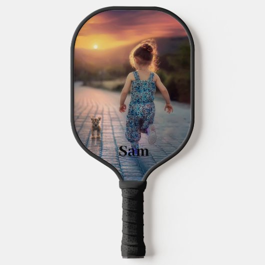 Aangepaste tekst voor foto's pickleball paddle (Voorkant)
