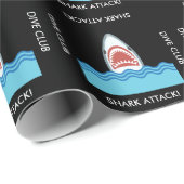 Aangepaste tekst voor Funn Shark Attack Cadeaupapier (Rol Hoek)