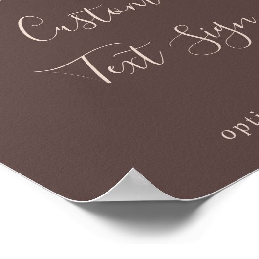 Aangepaste tekst voor gebergte wissen poster (Hoek)