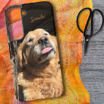 Aangepaste tekst voor gekke Golden Retriever foto Samsung Galaxy Hoesje<br><div class="desc">Deze telefooncel bevat een schattige foto van een gouden rector met gesloten ogen en het uitsteken van zijn tong. Pas de tekst aan of verwijder de tekst aan of bewerk deze met het ontwerpgereedschap om een lettertypestijl,  -grootte en -kleur te selecteren die u wilt.</div>
