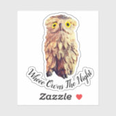 Aangepaste tekst voor gele geoogste Waterverf Sticker (Vel)