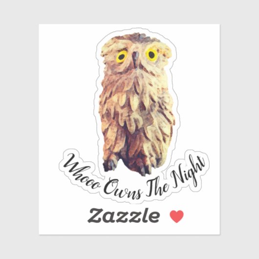 Aangepaste tekst voor gele geoogste Waterverf Sticker (Vel)