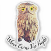 Aangepaste tekst voor gele geoogste Waterverf Sticker (Voorkant)