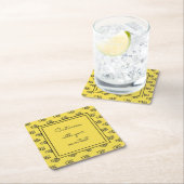 Aangepaste tekst voor Gele zomerbijen Kartonnen Onderzetters (Insitu)