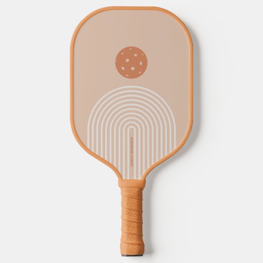 Aangepaste tekst voor gemalen strips Neutrale kleu Pickleball Paddle (Voorkant)
