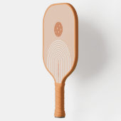 Aangepaste tekst voor gemalen strips Neutrale kleu Pickleball Paddle (Links)