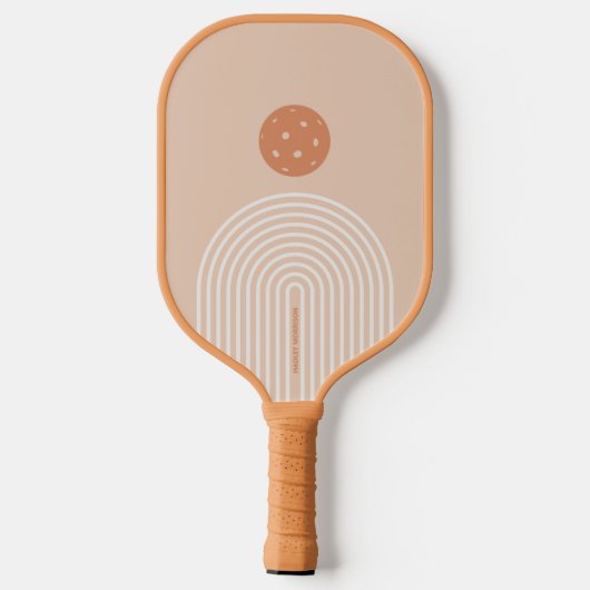 Aangepaste tekst voor gemalen strips Neutrale kleu Pickleball Paddle (Achterkant)