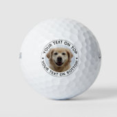 Aangepaste tekst voor gepersonaliseerde hondenfoto golfballen (Voorkant)