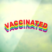 Aangepaste tekst voor gevaccineerde regenboogpride raamsticker (Vel 3)
