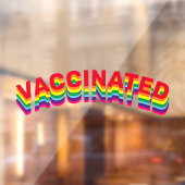 Aangepaste tekst voor gevaccineerde regenboogpride raamsticker (Vel 2)