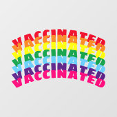 Aangepaste tekst voor gevaccineerde regenboogpride raamsticker (Vel)