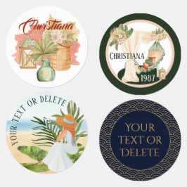 Aangepaste tekst voor Girlie pastel Boho en Mascul Labels